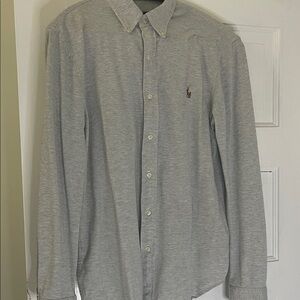 Polo by Ralph Lauren Light Gray Men's Butto down knit Oxford